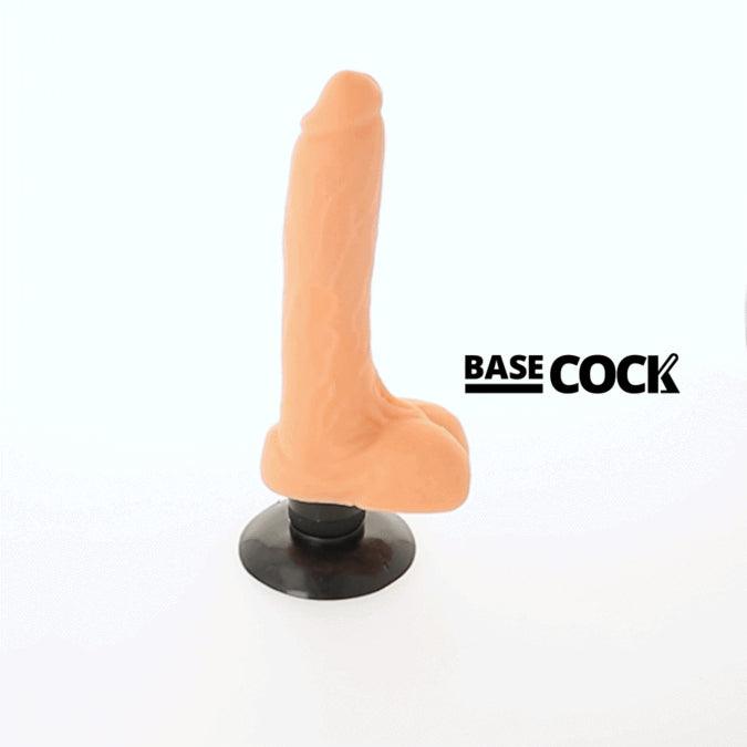 BASECOCK VIBRADOR REALiSTICO 2 1 NATURAL 185 CM O 4 CM