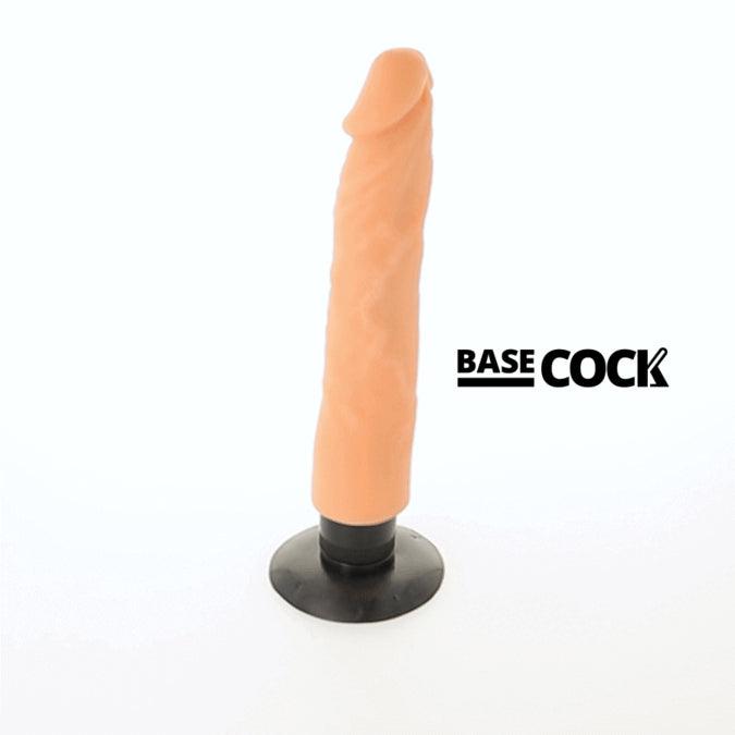 BASECOCK VIBRADOR REALiSTICO 2 1 NATURAL 20 CM O 4 CM