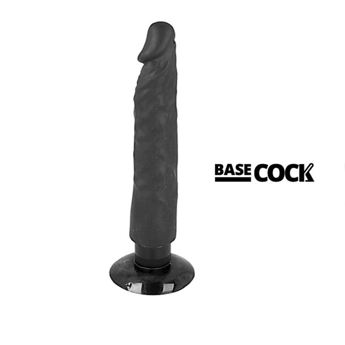 BASECOCK VIBRADOR REALiSTICO BASECOCK 2 1 PRETO 20 CM O 4 CM