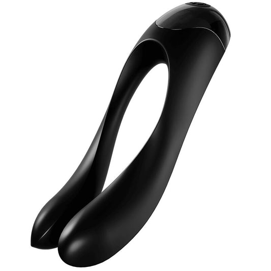 SATISFYER VIBRADOR DE DEDO CANDY CANE PRETO