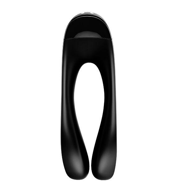 SATISFYER VIBRADOR DE DEDO CANDY CANE PRETO