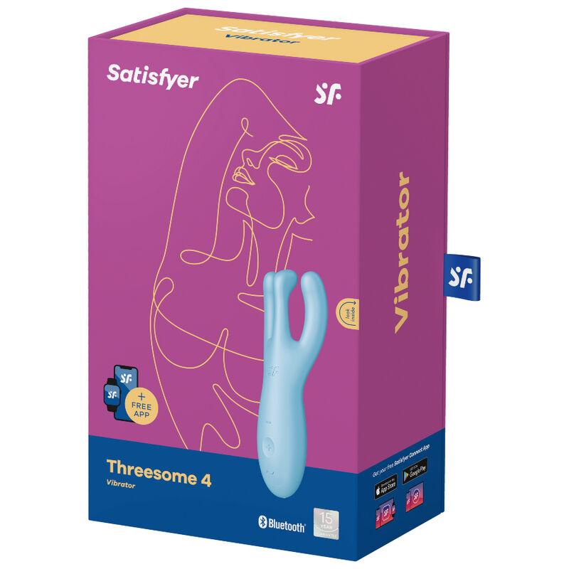 SATISFYER APP VIBRADOR THREESOME 4 AZUL