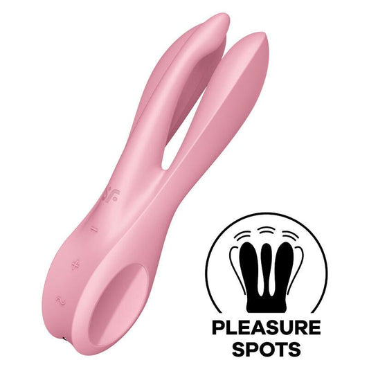 SATISFYER VIBRADOR THREESOME 1 ROSA