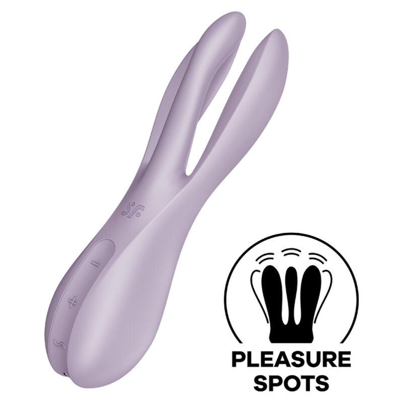 SATISFYER VIBRADOR THREESOME 2 VIOLETA