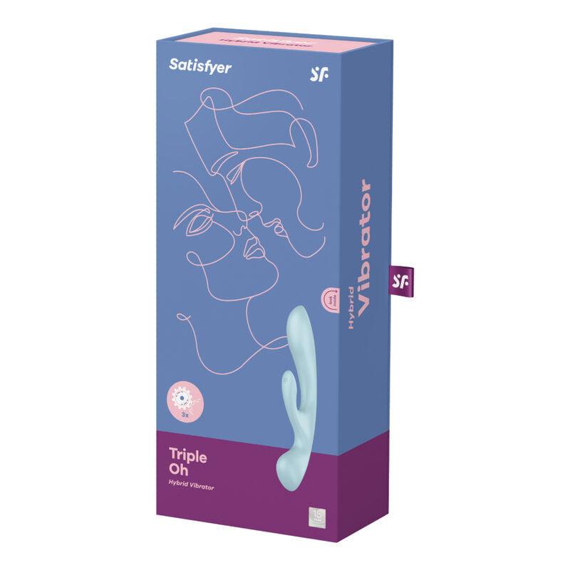 SATISFYER VIBRAO HiBRIDA TRIPLE OH AZUL