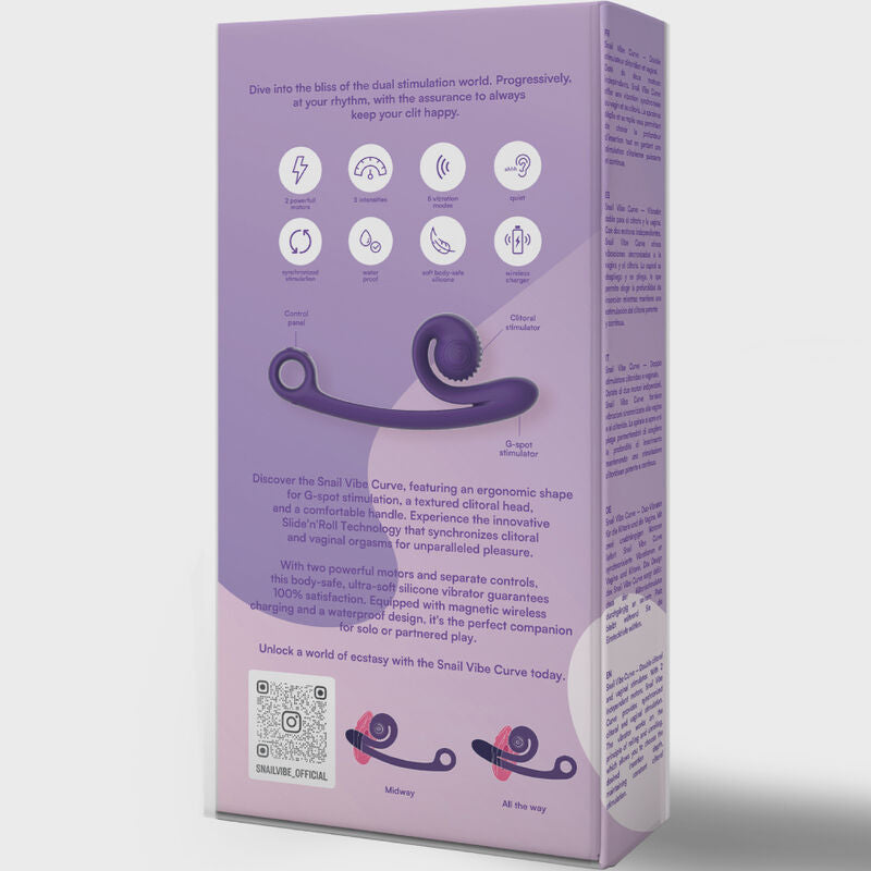 SNAIL VIBE VIBRADOR CURVA ROXO