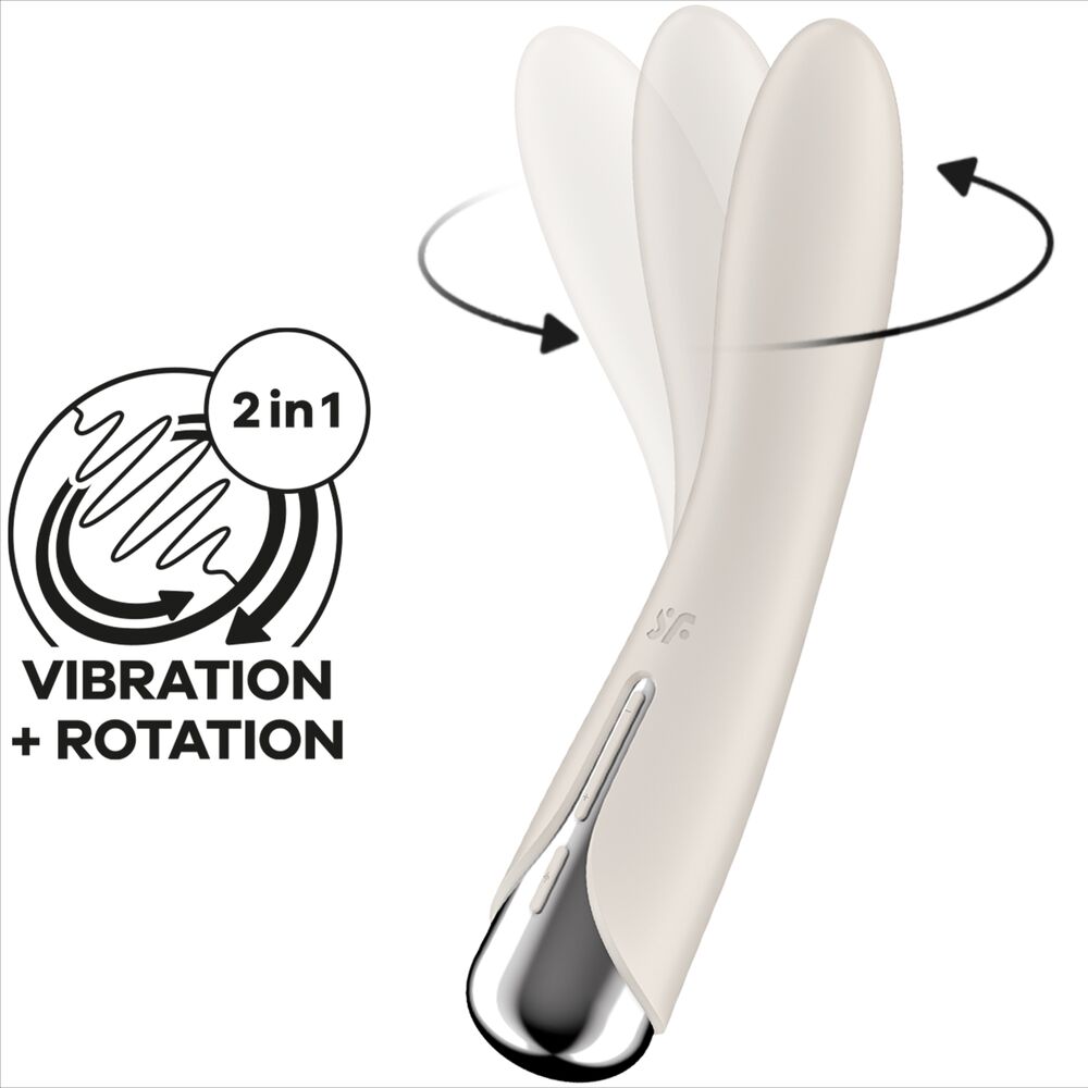 SATISFYER VIBRADOR ROTADOR BEGE SPINNING VIBE 1 G SPOT BEIGE