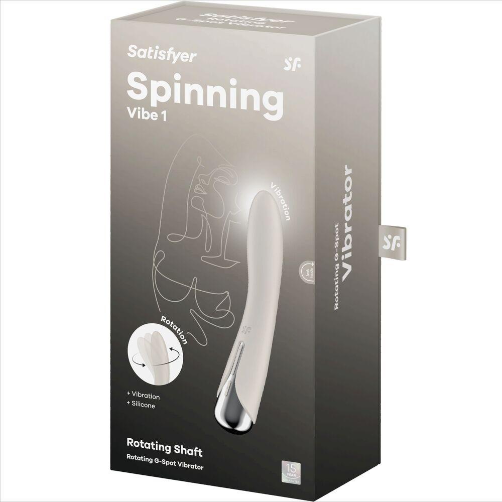 SATISFYER VIBRADOR ROTADOR BEGE SPINNING VIBE 1 G SPOT BEIGE