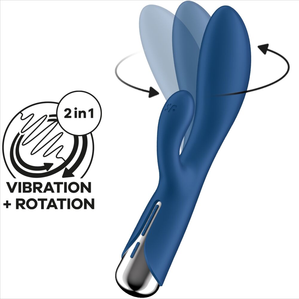 SATISFYER SPINNING COELHO 1 CLIToRIS E ESTIMULAO G SPOT AZUL