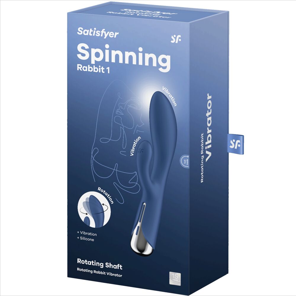 SATISFYER SPINNING COELHO 1 CLIToRIS E ESTIMULAO G SPOT AZUL