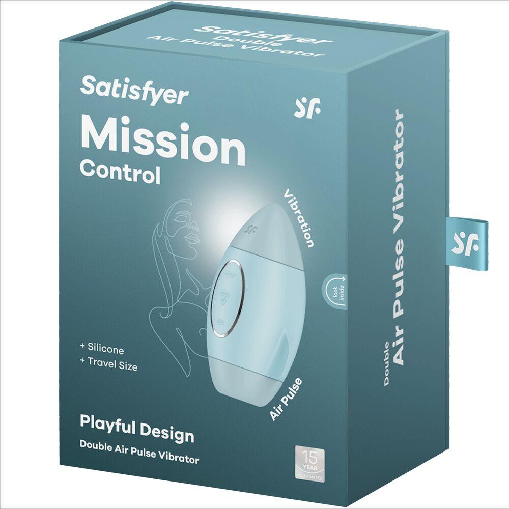 SATISFYER VIBRADOR DE IMPULSO DUPLO PEQUENO AZUL MISSION CONTROL