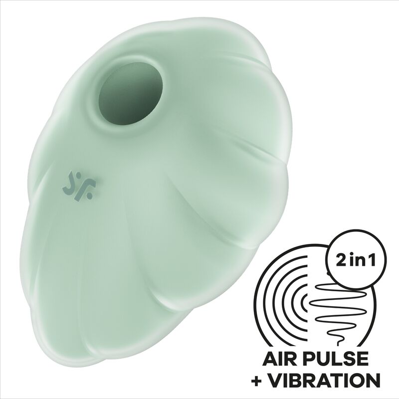 SATISFYER VIBRADOR DE PULSO DE AR VERDE CLOUD DANCER