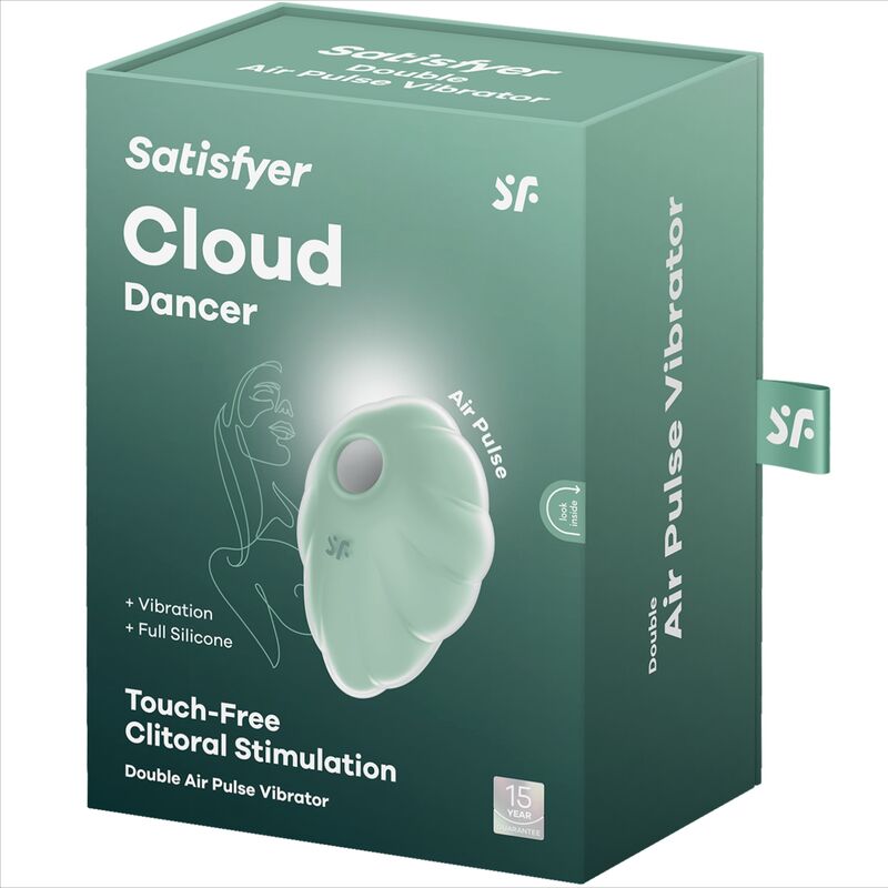 SATISFYER VIBRADOR DE PULSO DE AR VERDE CLOUD DANCER