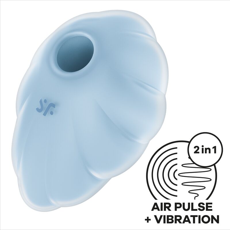 SATISFYER VIBRADOR DE PULSO DE AR AZUL CLOUD DANCER