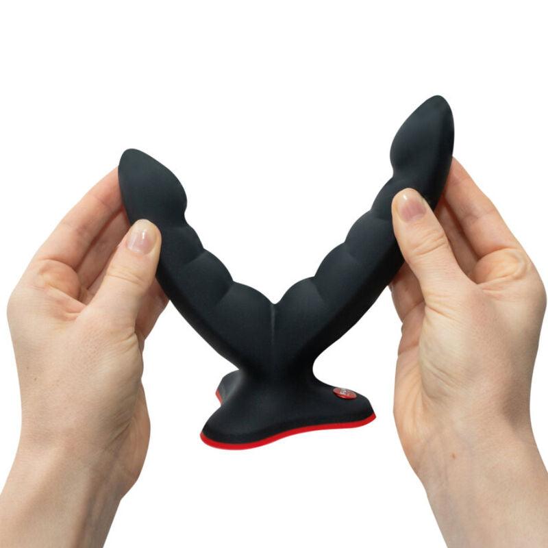 FUN FACTORY RYDE DILDO DUPLO E MASSAGER PRETO