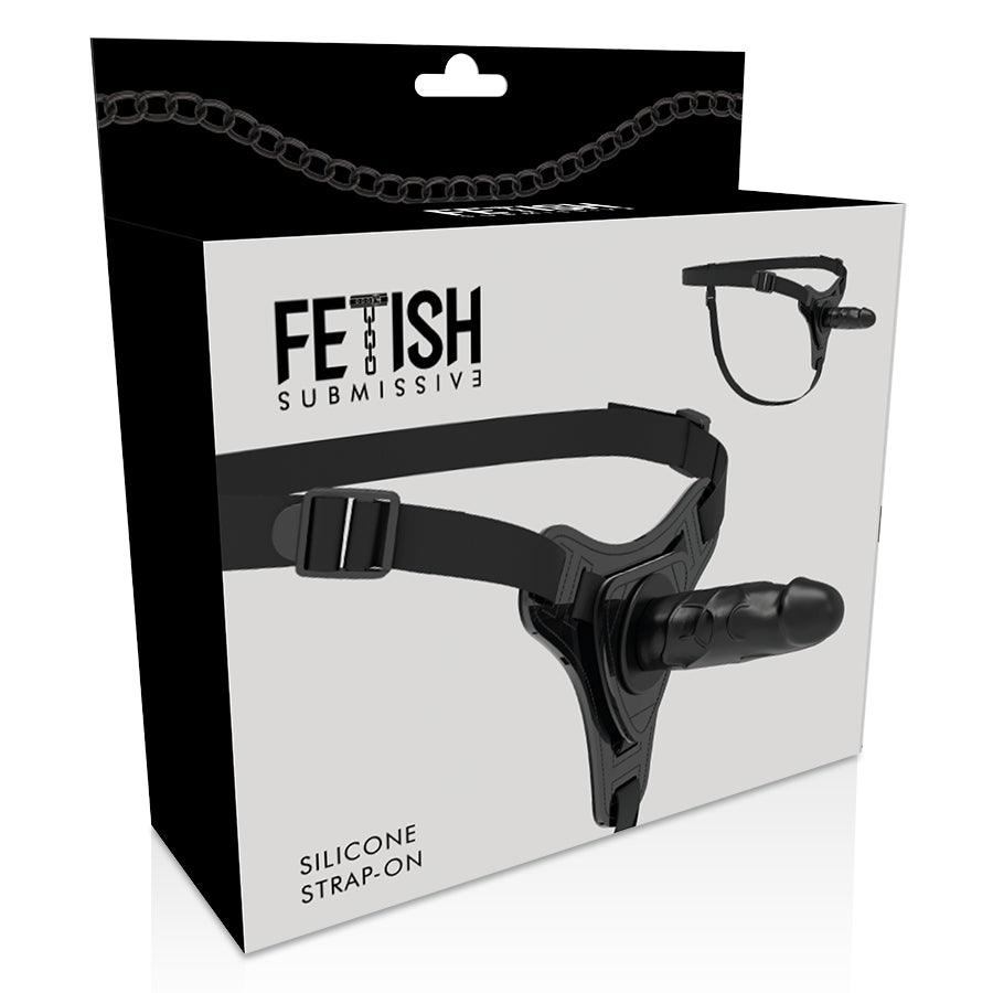 FETISH SUBMISSIVE HARNESS SILICONE PRETO REALiSTICO 15 CM