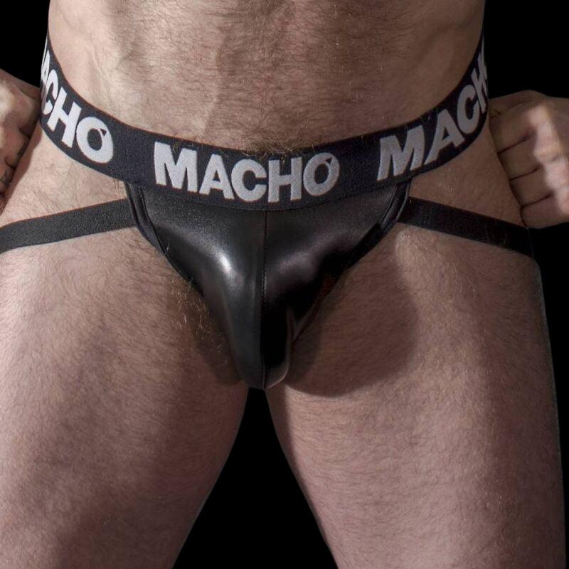 MACHO MX25NC JOCK COURO PRETO S