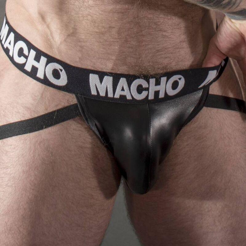 MACHO MX25NC JOCK COURO PRETO M