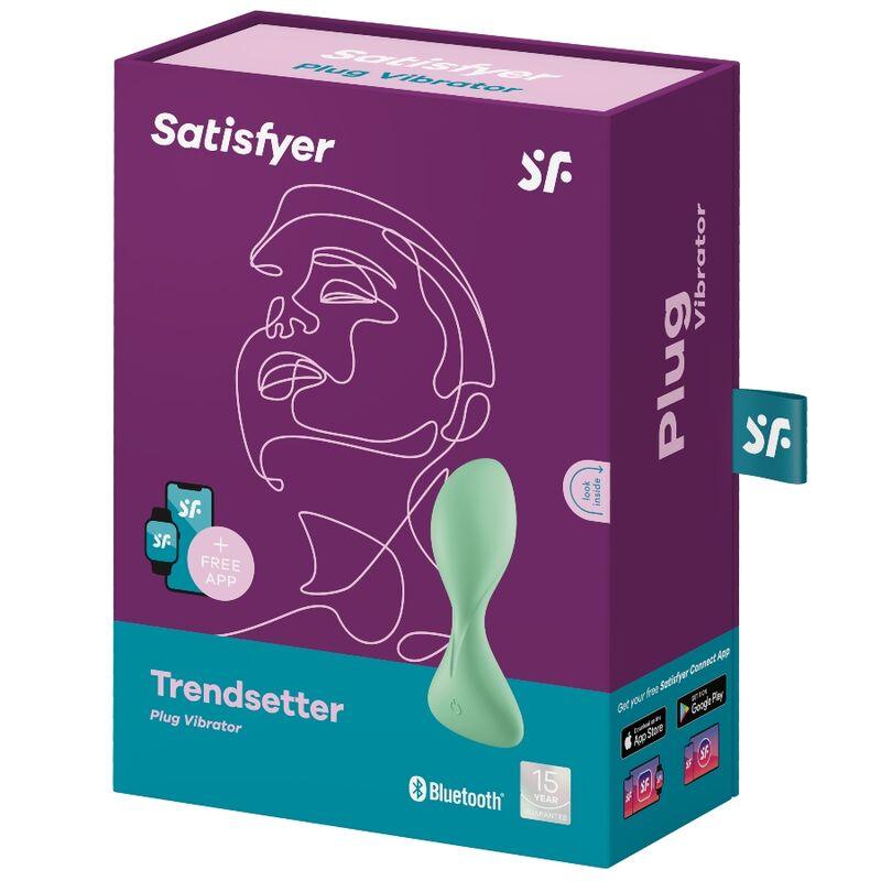 SATISFYER APLICATIVO DE PLUGUE VIBRAToRIO TRENDSETTER VERDE