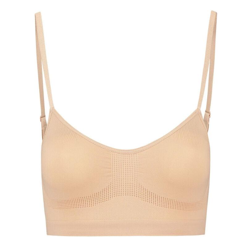 BYE BRA MEDIUM CONTROL SUTI SEM PONTOS BEIGE TAMANHO S