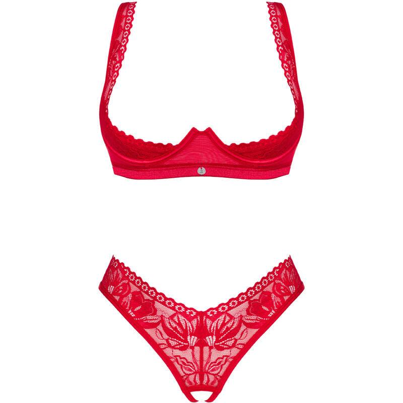 OBSESSIVE CONJUNTO LACELOVE DUAS PEAS CUPLESS VERMELHO XS S