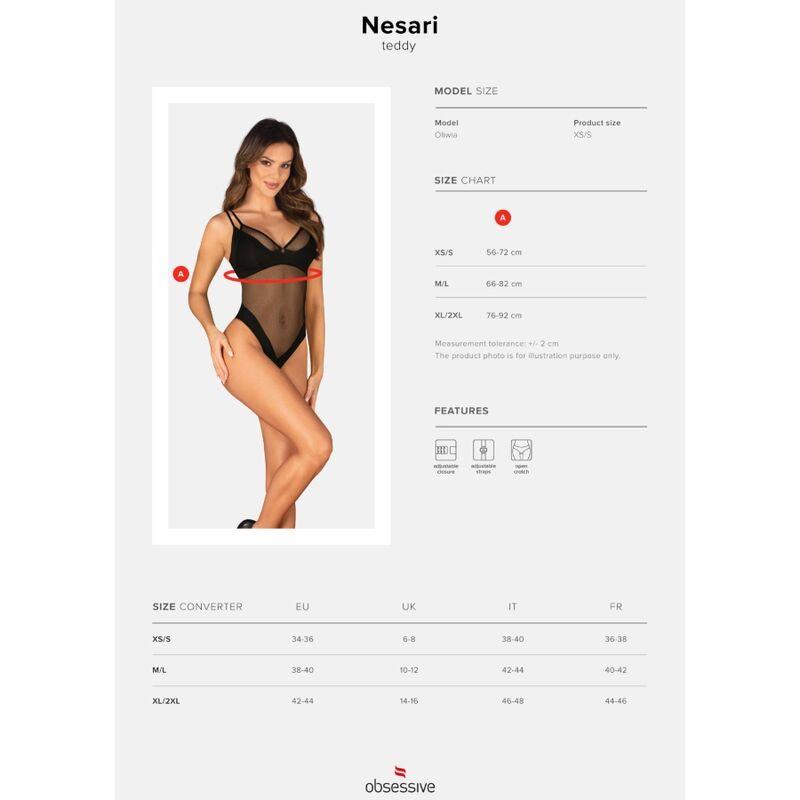 OBSESSIVE NESARI TEDDY CROTCHLESS XL XXL