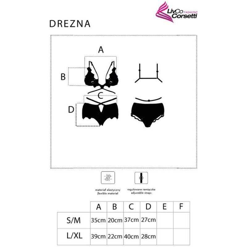 LIVCO CORSETTI FASHION DREZNA LC 90733 BRA CALA PRETA L XL