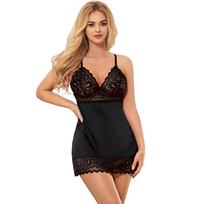 SUBBLIME BABYDOLL COM PEITO ESTAMPADO FLORAL PRETO S M