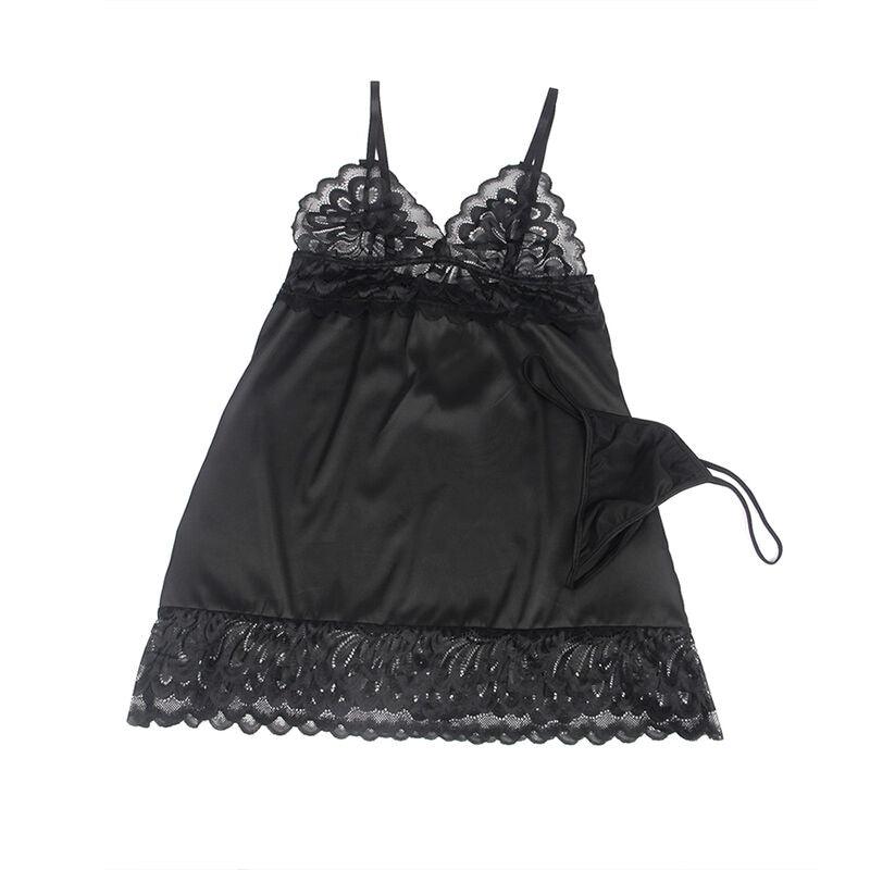 SUBBLIME BABYDOLL COM PEITO ESTAMPADO FLORAL PRETO S M