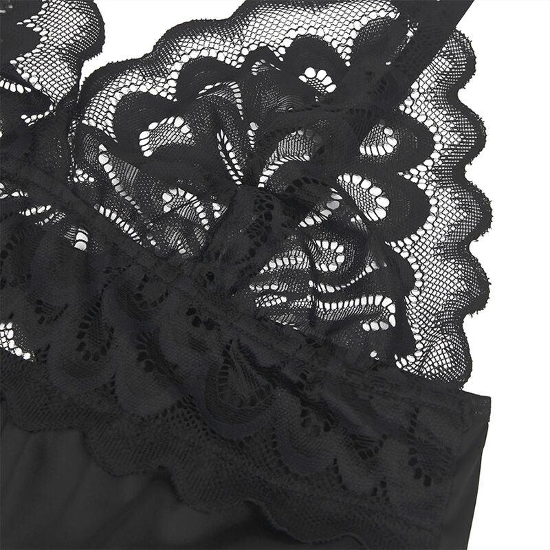 SUBBLIME BABYDOLL COM PEITO ESTAMPADO FLORAL PRETO S M