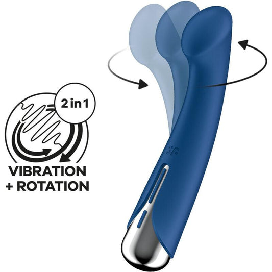 SATISFYER SPINNING G SPORT 1 VIBRADOR ROTATOR AZUL