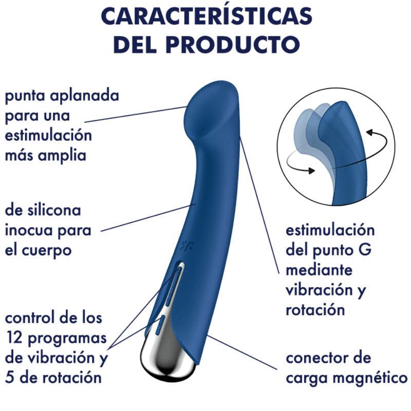 SATISFYER SPINNING G SPORT 1 VIBRADOR ROTATOR AZUL