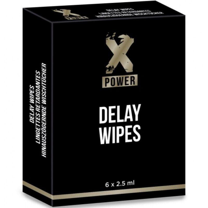 X POWER DELAY WIPES 6 UNIDADES