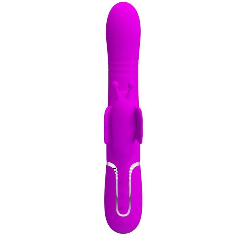 PRETTY LOVE VIBRADOR COELHO MULTIFUNCoES 4 EM 1 BORBOLETE FuCSIA