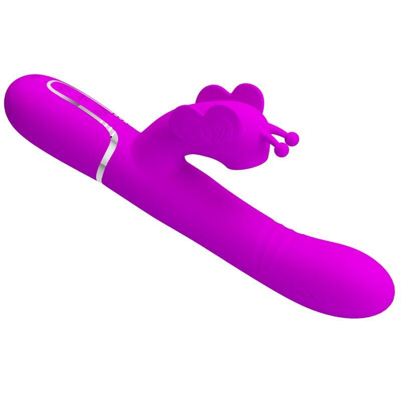 PRETTY LOVE VIBRADOR COELHO MULTIFUNCoES 4 EM 1 BORBOLETE FuCSIA