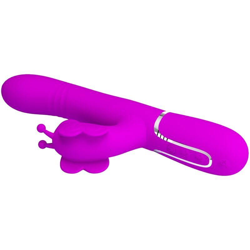 PRETTY LOVE VIBRADOR COELHO MULTIFUNCoES 4 EM 1 BORBOLETE FuCSIA