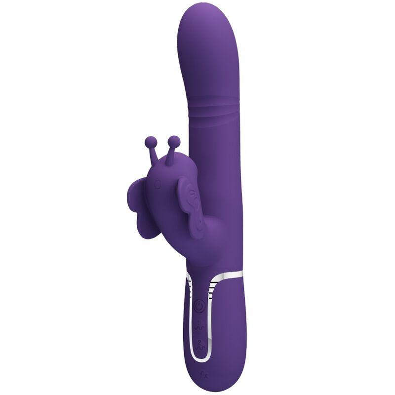 PRETTY LOVE VIBRADOR COELHO MULTIFUNCoES 4 EM 1 BORBOLETA ROXO