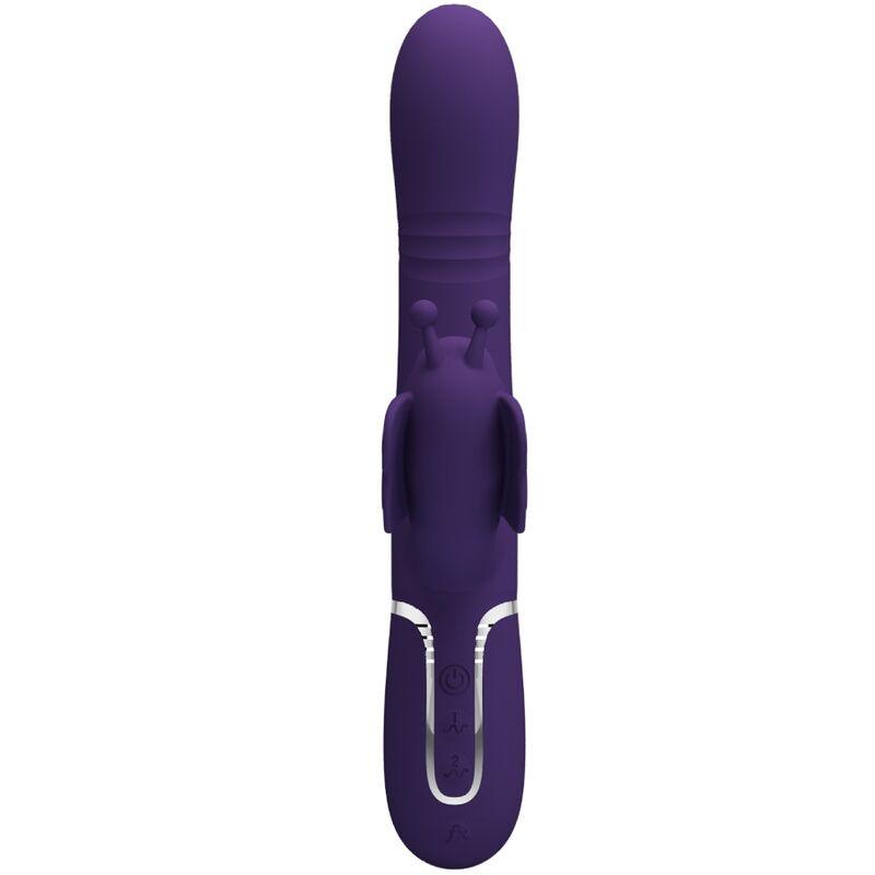 PRETTY LOVE VIBRADOR COELHO MULTIFUNCoES 4 EM 1 BORBOLETA ROXO