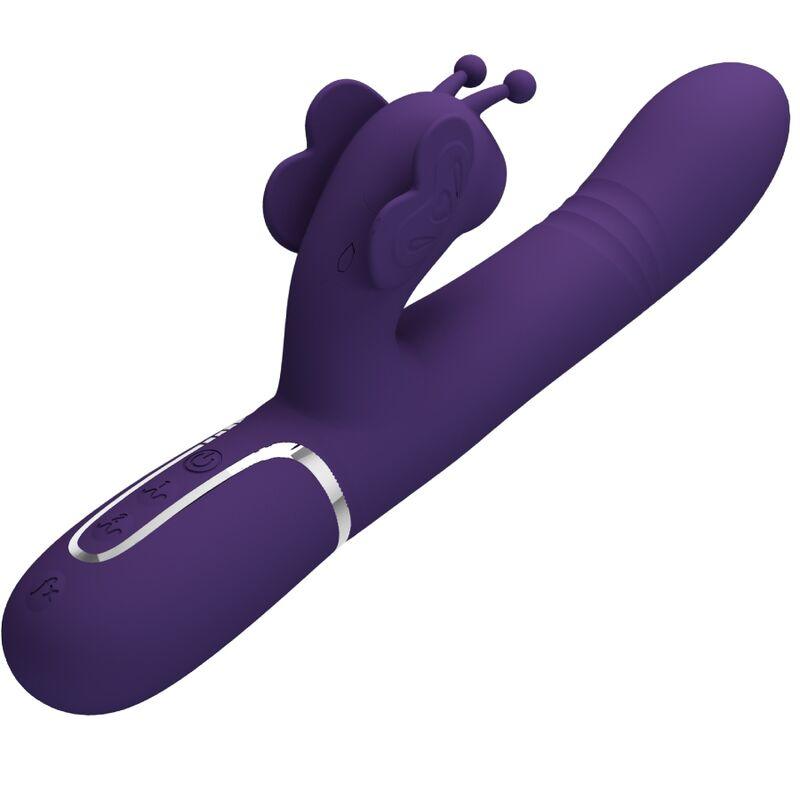 PRETTY LOVE VIBRADOR COELHO MULTIFUNCoES 4 EM 1 BORBOLETA ROXO