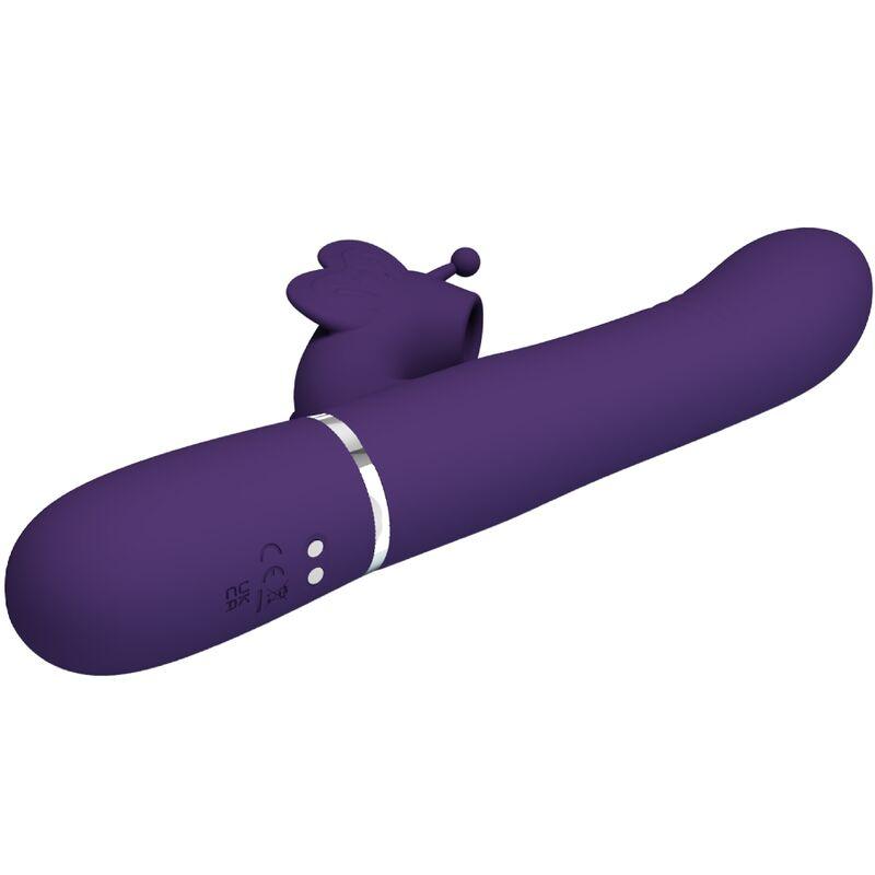 PRETTY LOVE VIBRADOR COELHO MULTIFUNCoES 4 EM 1 BORBOLETA ROXO