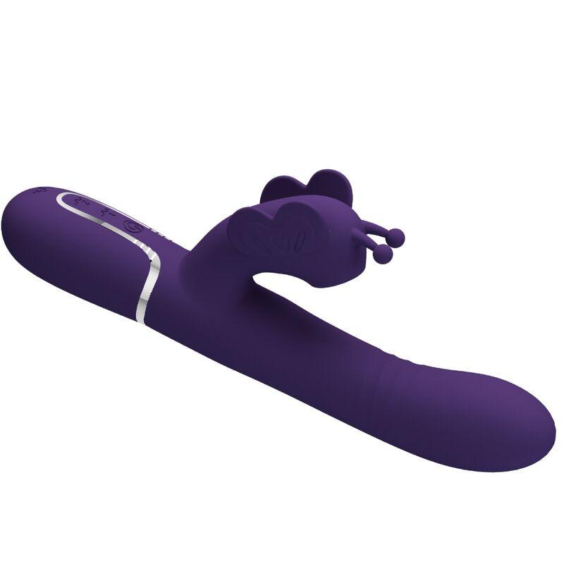 PRETTY LOVE VIBRADOR COELHO MULTIFUNCoES 4 EM 1 BORBOLETA ROXO