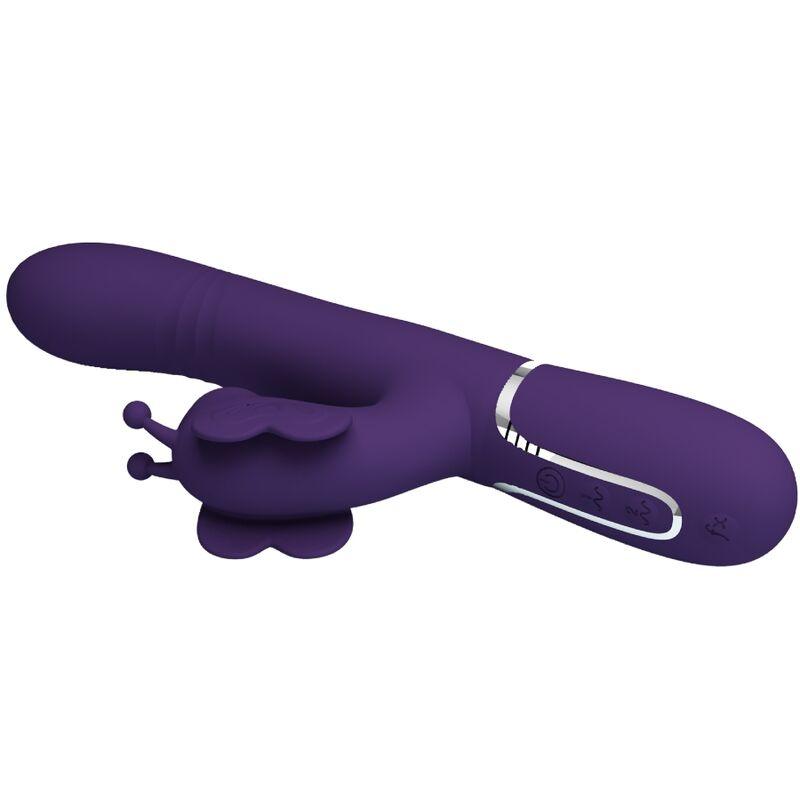 PRETTY LOVE VIBRADOR COELHO MULTIFUNCoES 4 EM 1 BORBOLETA ROXO