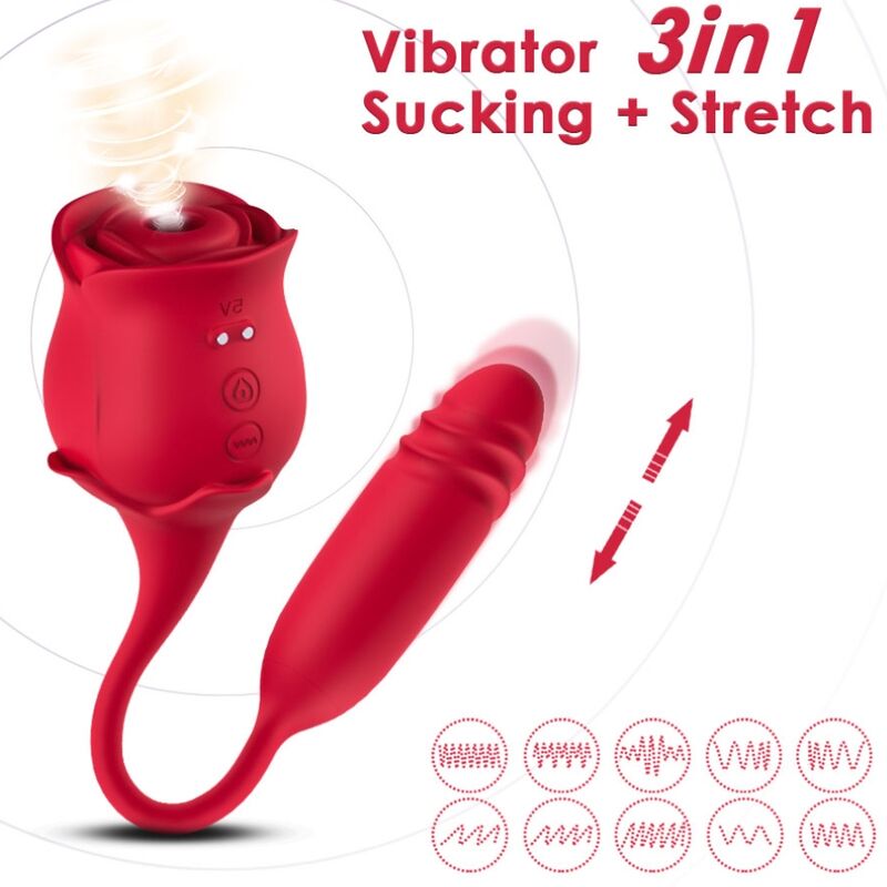 ARMONY ROSEKNIGTH LAMINDO CLITOR VIBRANTE E VIBRADOR VERMELHO