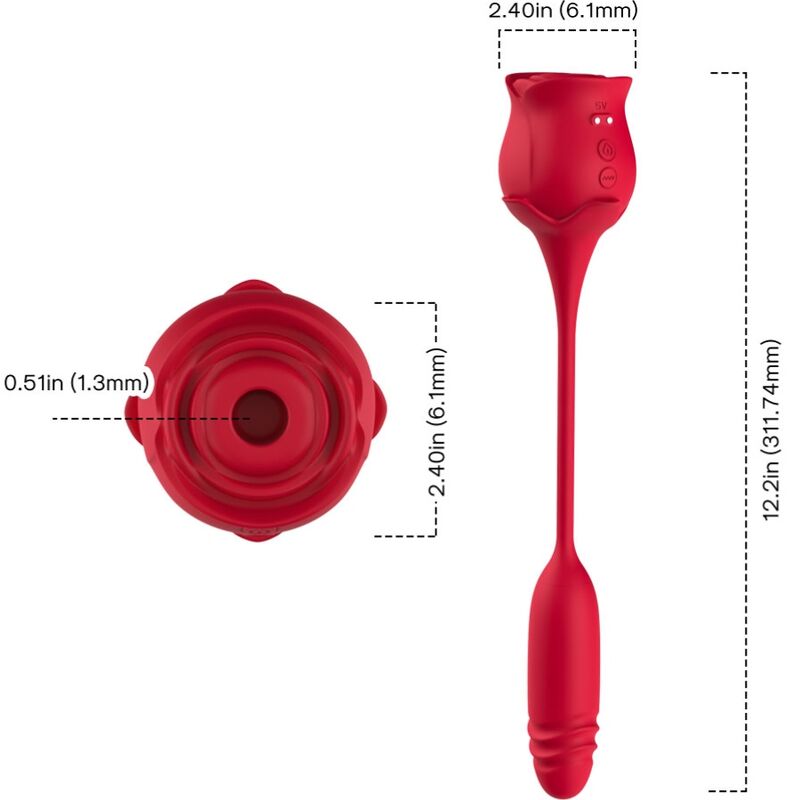 ARMONY ROSEKNIGTH LAMINDO CLITOR VIBRANTE E VIBRADOR VERMELHO