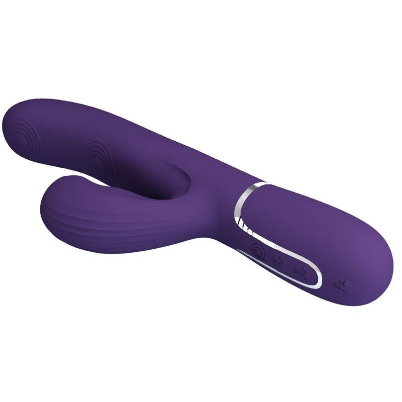 PRETTY LOVE VIBRADOR PERLITA G SPOT 3 EM 1 MULTIFUNO ROXO