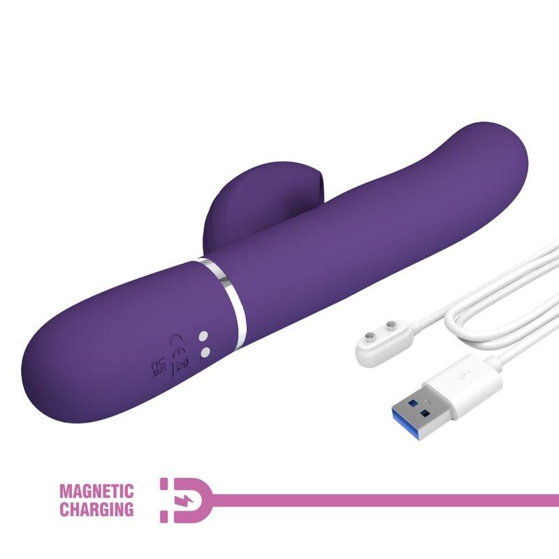 PRETTY LOVE VIBRADOR PERLITA G SPOT 3 EM 1 MULTIFUNO ROXO