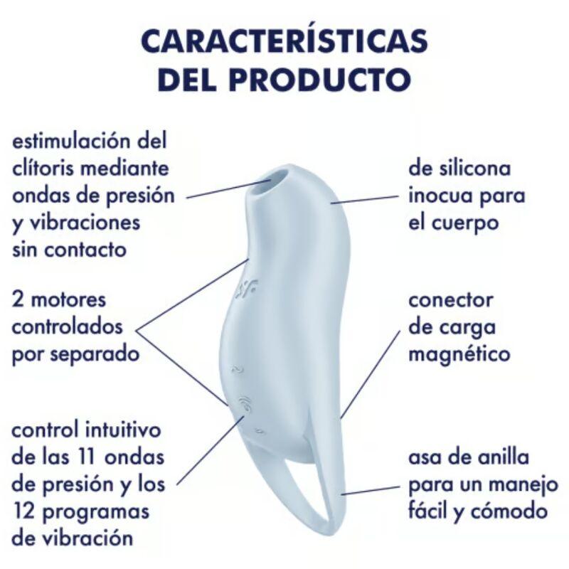 SATISFYER ESTIMULADOR DE CLIToRIS POCKET PRO 1 AZUL CLARO