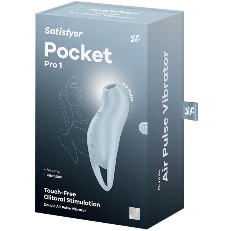 SATISFYER ESTIMULADOR DE CLIToRIS POCKET PRO 1 AZUL CLARO