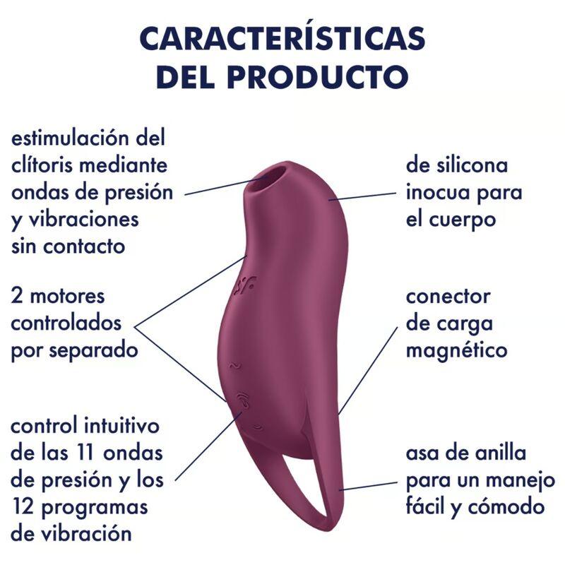 SATISFYER ESTIMULADOR DE CLIToRIS POCKET PRO 1 GARNET