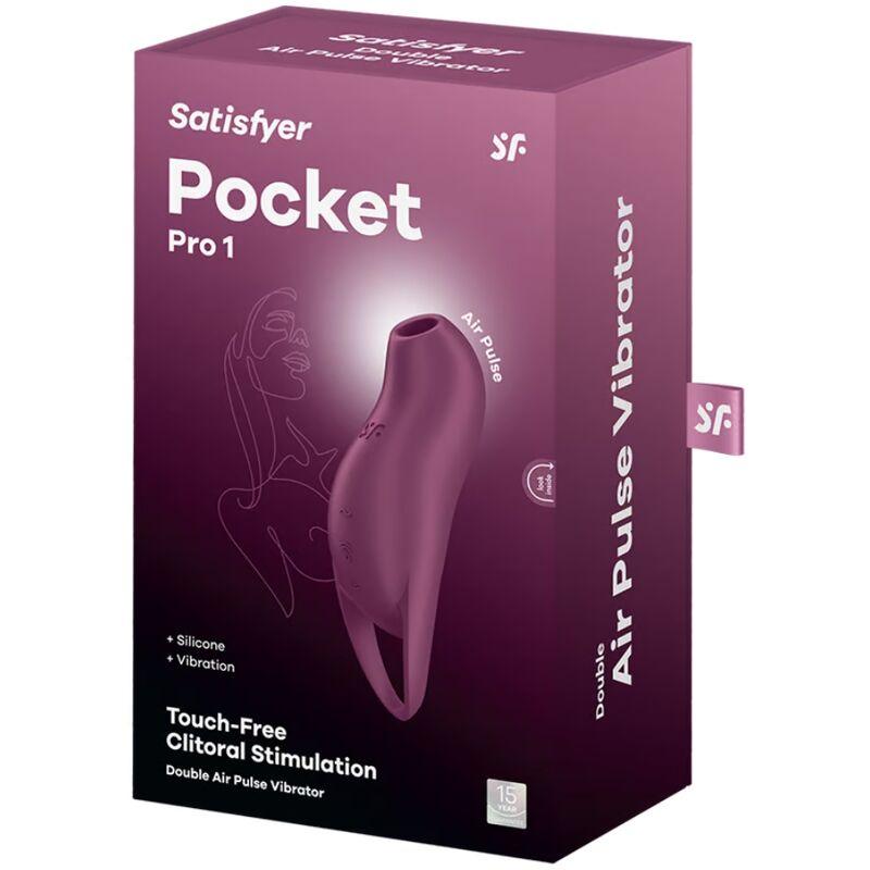 SATISFYER ESTIMULADOR DE CLIToRIS POCKET PRO 1 GARNET